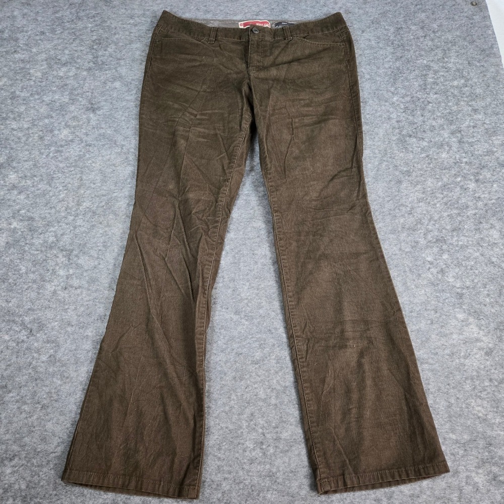 Y2K Gap Womens Brown Boot Cut Stretch Corduroy Casual Pants 12